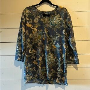 Dolma Floral Print Women's Tunic Top 100% Cotton